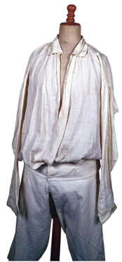 Napoléon’s monogrammed shirt and longjohns worn on St. Helena
