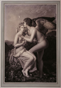 Preparatory drawing for Psyche and Cupid