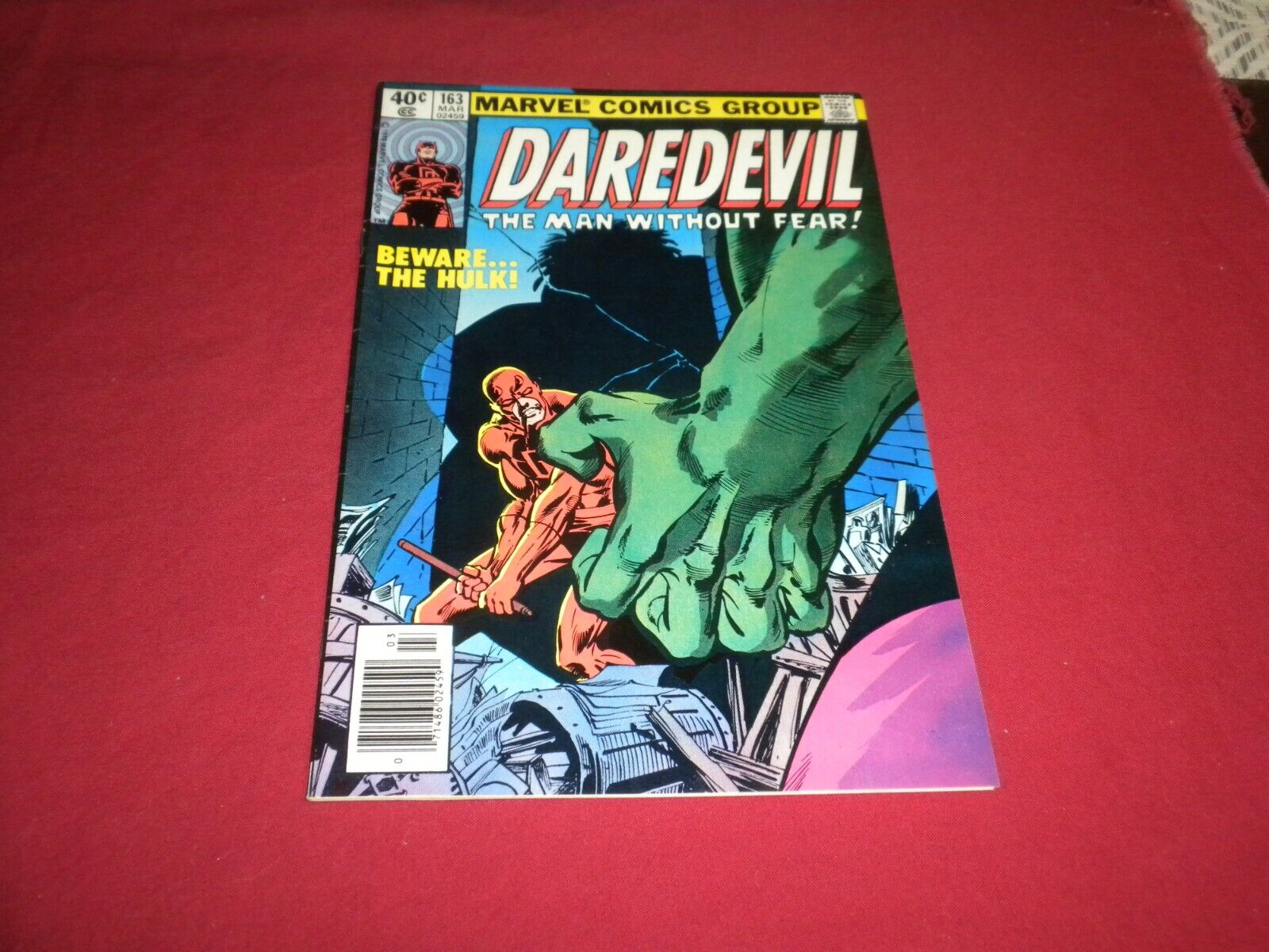 BX2 Daredevil #163 marvel 1980 comic 8.0 bronze age VS HULK MORE DD IN STORE