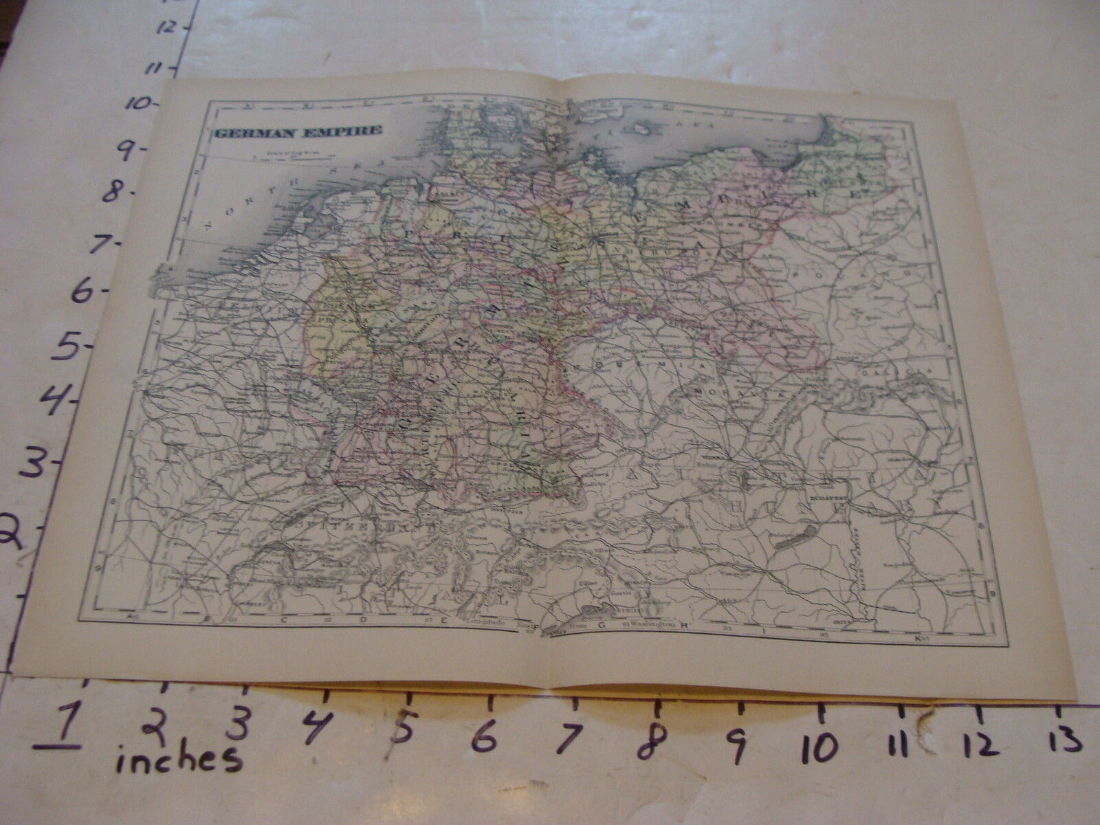 vintage map GERMAN EMPIRE