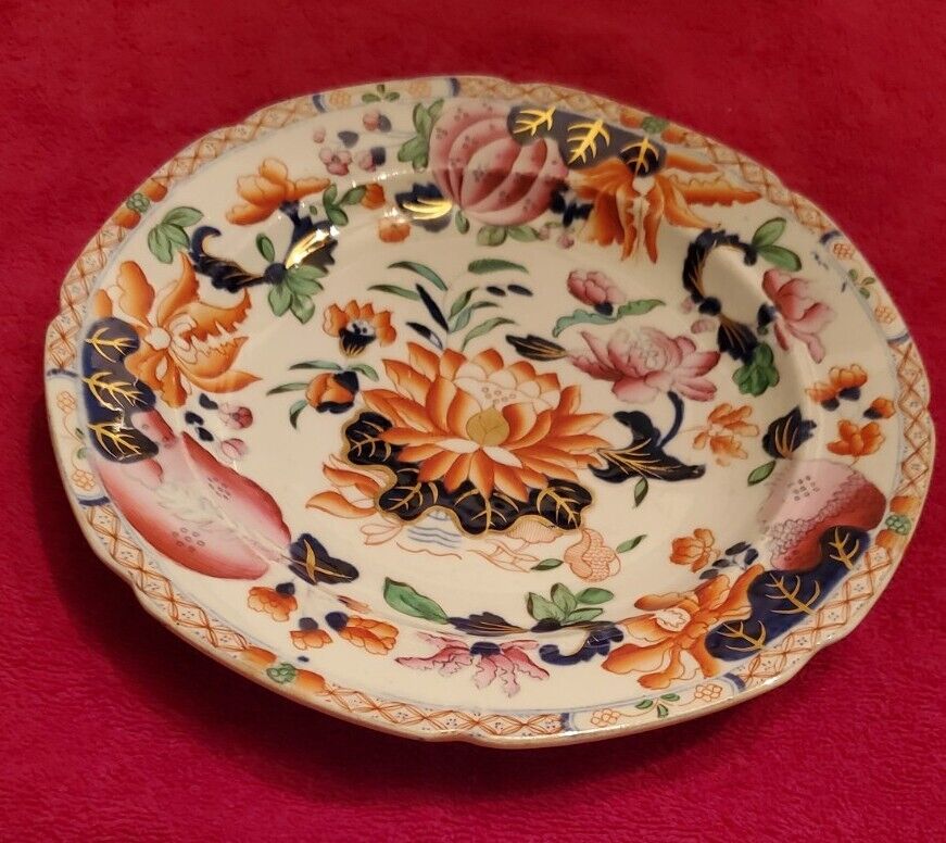  Waterlily Pattern Diner Plate Circa 1815- Hicks and Meigh.