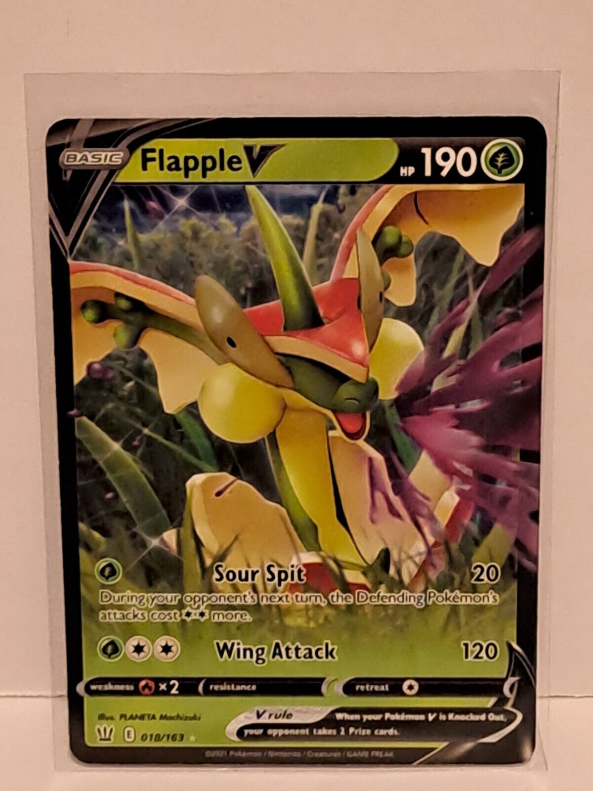 Flapple V 018/163 Ultra Rare Battle Styles Pokemon Card