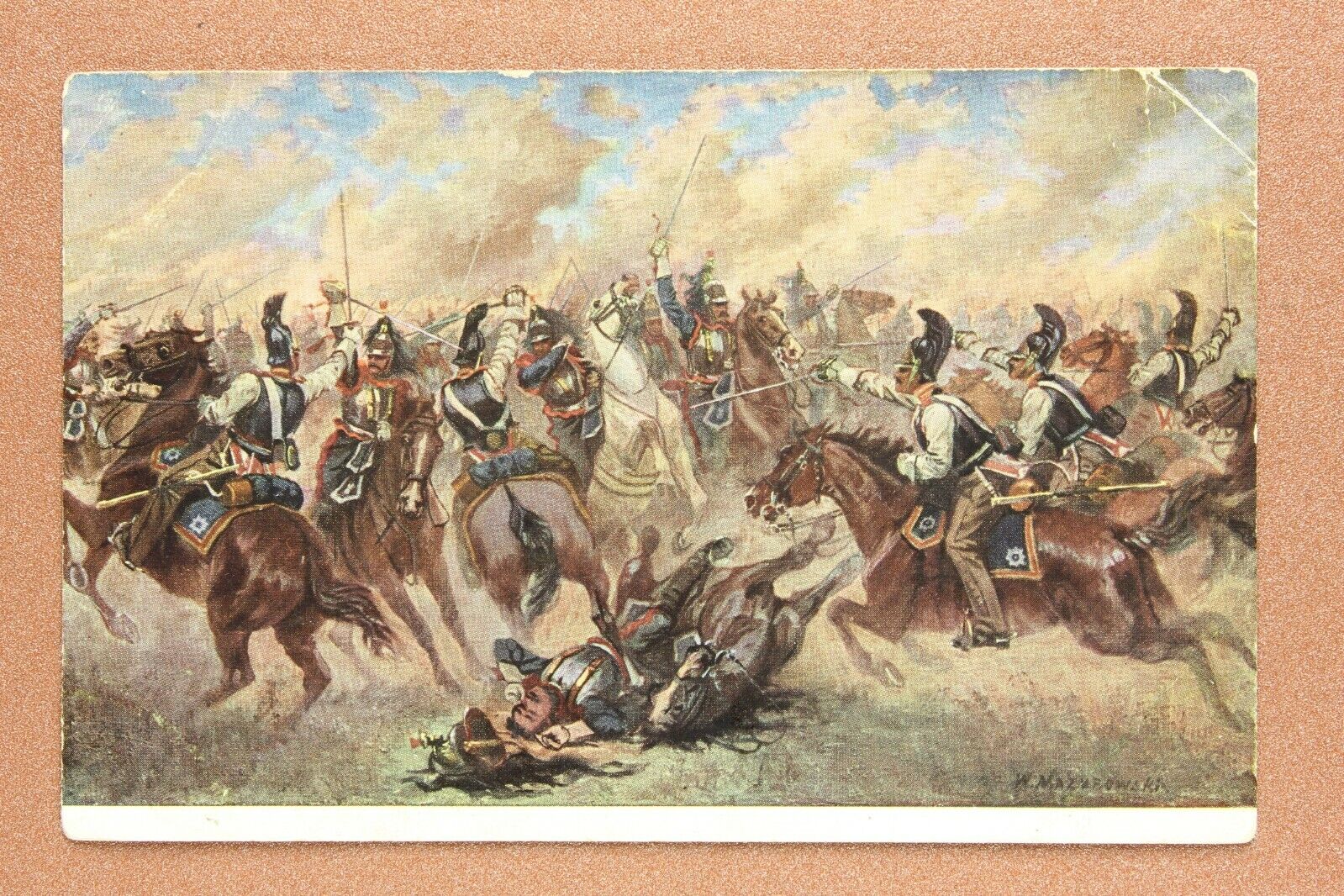🐎War 1812 BORODINO Battle Horses. Death. Tsarist Russia RICHARD postcard 1909s