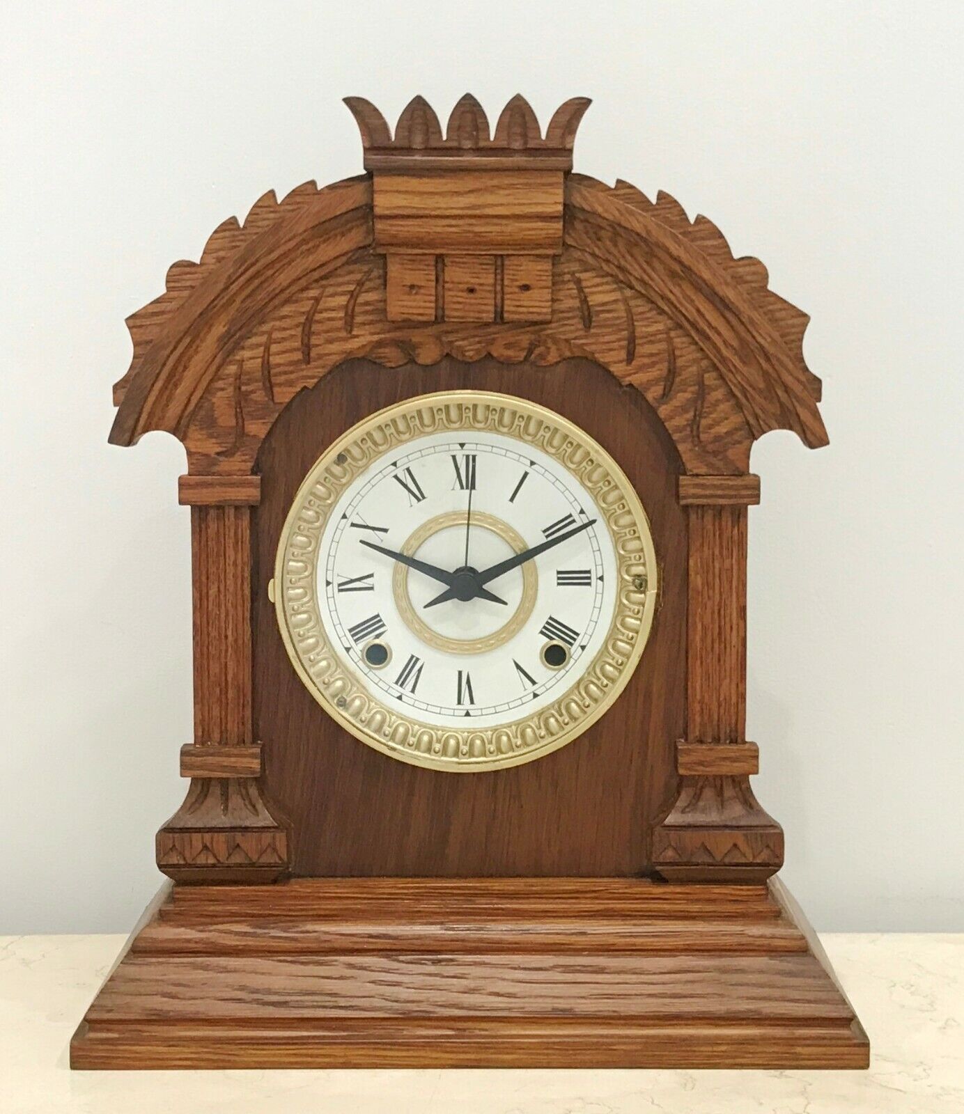 RESTORED to Battery Antique Ansonia Mantel Clock #1616