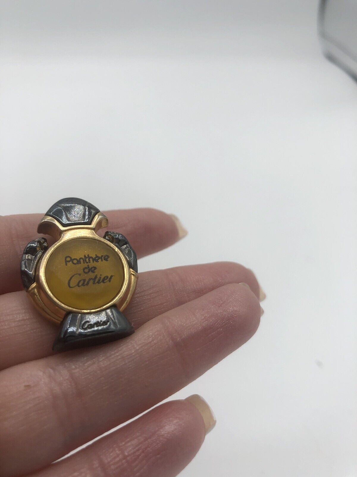 Cartier RARE Vintage 80s Perfume Bottle Pin