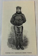 1894 magazine engraving ~ COSTUME OF A GREENLAND ESKIMO WOMAN picture