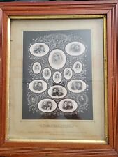 Queen Victoria Golden Jubilee 1887 Rare Antique Photo type Royal Family Tree picture
