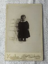 Antique Cabinet Card Photo Photograph Creepy Possessed Young Child Demon Angry picture
