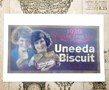 Uneeda Biscuit During Leap Year Natl Biscuit  1920s Advertisement Repro Postcard picture