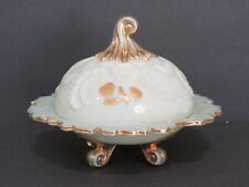 Northwood Louis XV Custard Glass Covered Butter Dish picture