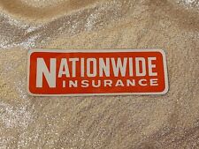 Vintage Nationwide Insurance Reflective Red White Bumper Sticker Emblem picture