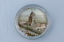 Vintage Glass Paperweight Napoleon Battle of Leipzig Germany Memorial picture