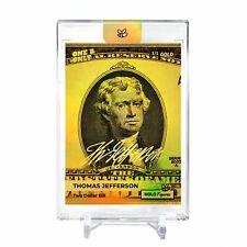 THOMAS JEFFERSON Two Dollar Bill Holo Gold Card 2023 GleeBeeCo #THTW-G 1/1 picture