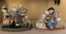 Antique French Jean Gille Pair Of Bisque Figurines Of Playing Children Rare picture