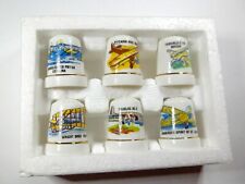 Vintage thimbles Airplanes set of 6 picture