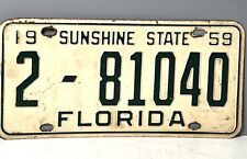 NICE Original  1959 Florida Duval County License Plate Tag picture