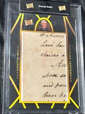 THOMAS JEFFERSON - RARE JUMBO XL HANDWRITTEN RELIC - PIECES OF THE PAST CARD picture