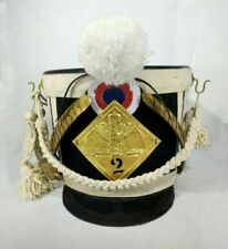 French Napoleonic Shako Helmet black & white Kings Hats and White POM-2 picture
