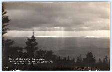 RPPC*SUNSET ON LAKE CHAMPLAIN*MANSFIELD VERMONT*RICHARDSON REAL PHOTO POSTCARD picture