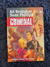 Criminal Deluxe Edition Vol 3 HC Ed Brubaker Sean Phillips Crime Comics Image picture
