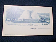 1898 Providence Rhode Island Private Mailing Card Carrie Brown Memorial Fountain picture