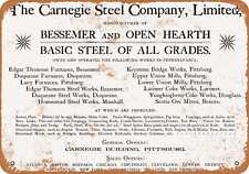Metal Sign - 1896 Carnegie Steel Company - Vintage Look Reproduction picture