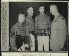1966 Press Photo Cadet honorees talk with Donald Bennett at West Point picture