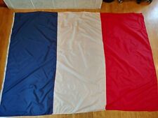 Very Large French Flag Nylon Three Sections Sewn 4 3/4 feet by 6 1/3 feet France picture