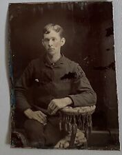 1860s-70s Marshalltown IA Cap Anson Baseball HOF Pre MLB XRC Rookie Tintype RC picture