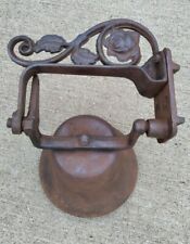 Vintage Cast Iron Farm House,Barn Dinner Call Bell,Rose Leaf Wall Mount,Loud picture