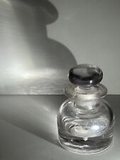 Antique Ink Bottle Glass Crystal with Stopper Crystal Ink Bottle Lavender Tint picture