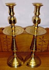 Pair Of Large Brass Candlesticks - 16 1/4