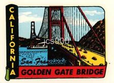 VINTAGE SAN FRANCISCO CALIFORNIA STATE GOLDEN GATE BRIDGE IMPKO TRAVEL DECAL 50s picture