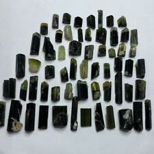 60 Pcs Natural Green Cap Tourmaline Crystals Lot From Astak Nala Mine Pakistan  picture