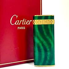 Rare Cartier Lighter Malachite Panth re Oval Gas Lighter Smoking picture