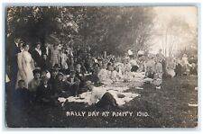 Amity Iowa IA RPPC Photo Postcard Rally Day At Amity 1910 Childrens Antique picture