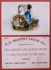 1896 P C Murphy Trunk Co St Louis Victorian Trade Card s5 picture