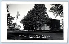 Arlington Minnesota MN Postcard RPPC Photo St. Paul Lutheran Church c1940's picture
