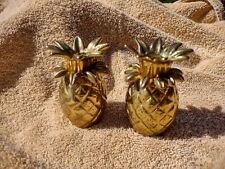 Pair of vintage brass pineapple candle holders picture