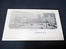 1898 Private Mailing Card Providence RI Market Square, Trollies, Horses, Street picture