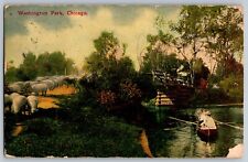 Chicago, Illinois IL - Beautiful View of Washington Park - Vintage Postcard picture