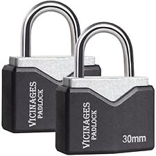 Padlock Covered Aluminum Small Lock with Key 1-1/4” Wide Locks Body, Keyed Di... picture