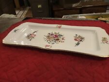 Vintage Antique Royal Worcester England Floral Flower Tray Platter Vanity Decor picture