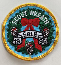 BSA BOY SCOUTS OF AMERICA Patch Vtg 1996 Christmas Wreath picture