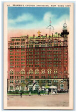 c1940's Seamen's Church Institute New York City New York NY Postcard picture