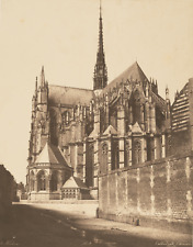 Baldus, Vintage Amiens Cathedral Apse Print, Cardboard Size: 58.5 picture