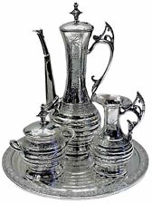Antique Barbour Bros Silverplate Aesthetic Period Turkish Revival Tea Set c.1882 picture