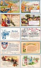 LOT/10 RALLY DAY ANTIQUE VINTAGE POSTCARDS EARLY 1900s CONDITION VARIES #1 picture