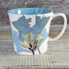 2009 Starbucks Coffee Mug Hand Painted Spring Flowers Blue Floral picture