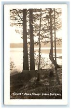 Postcard RPPC Sunset Beach Resort Eagle River Wisconsin Posted 1941 picture